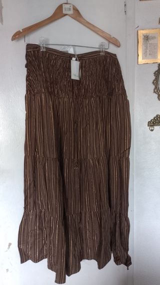 Falda larga Esfera marrón-dorada