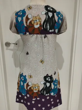 Vestido estampado gatos - Talla L