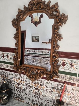 Espejo antiguo dorado