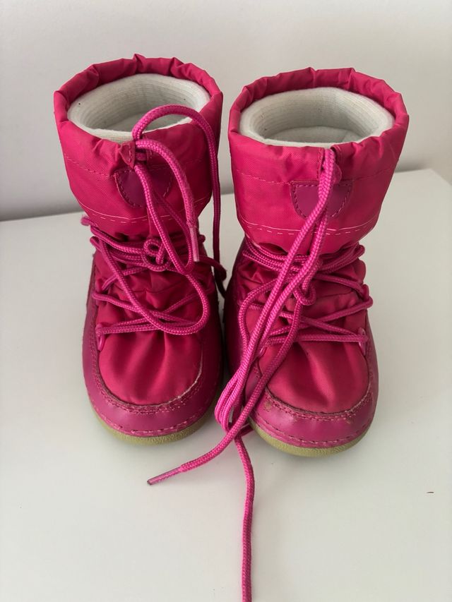 Botas Nieve Bebé Rosa - Talla 23-25