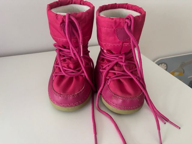 Botas Nieve Bebé Rosa - Talla 23-25