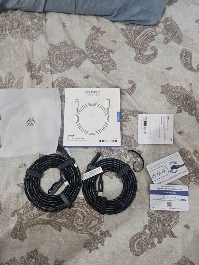 2 Cables USB-C 6/1.8m - Nuevos