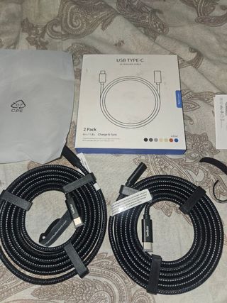 2 Cables USB-C 6/1.8m - Nuevos