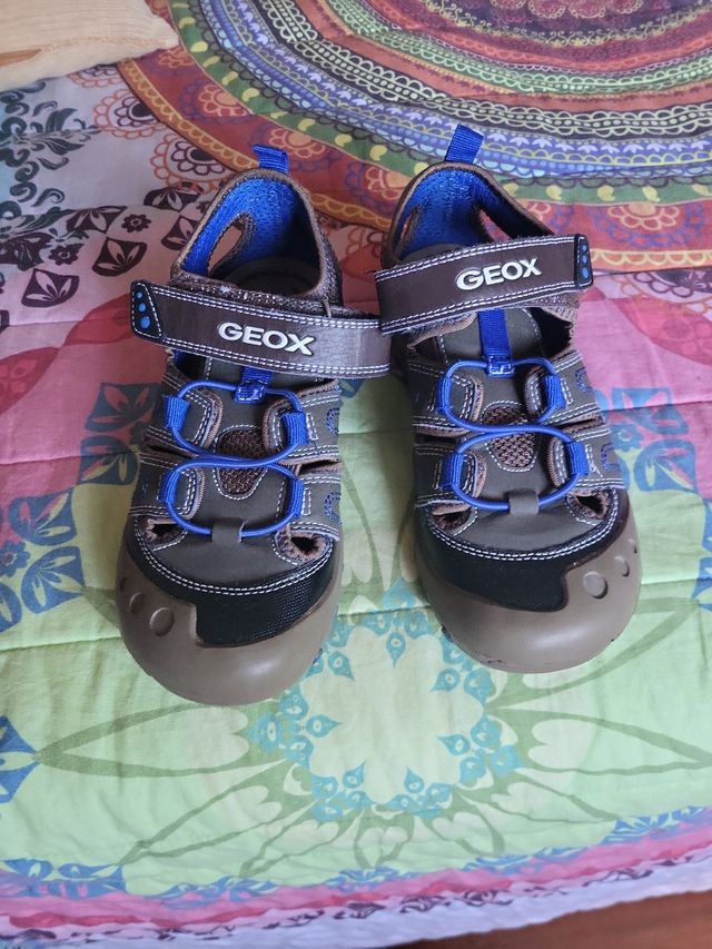 Sandalias Geox niño - marrón-azul