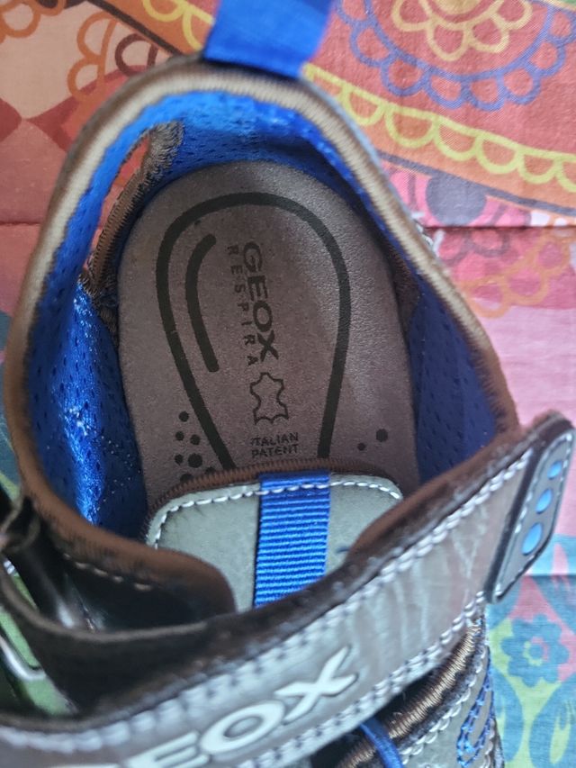 Sandalias Geox niño - marrón-azul