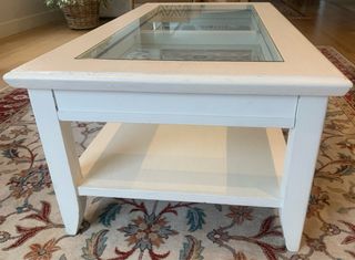 Mesa centro blanca - madera maciza
