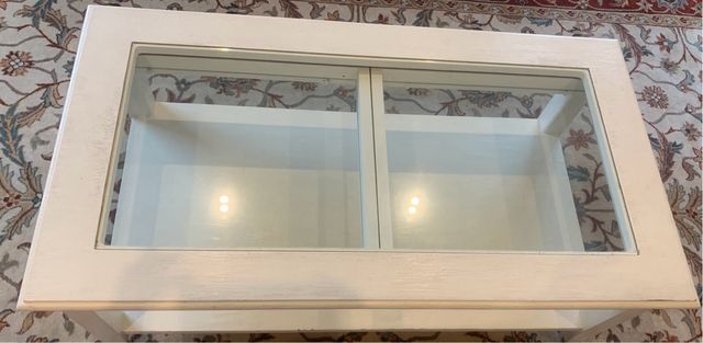 Mesa centro blanca - madera maciza