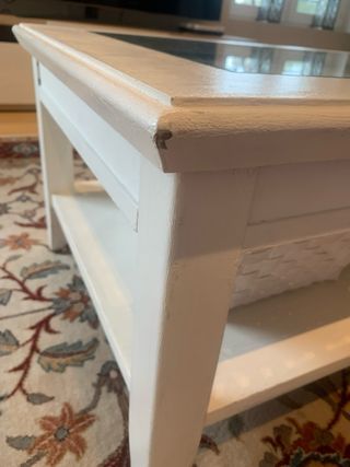 Mesa centro blanca - madera maciza