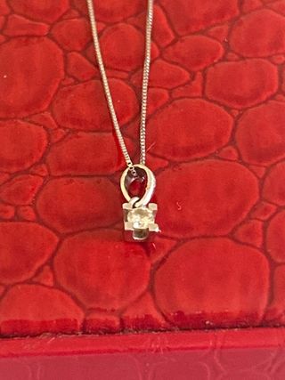 Collar oro blanco diamante