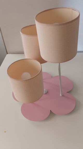Lámpara infantil 3 luces rosa