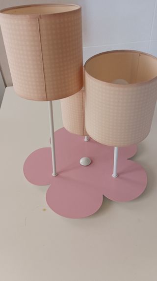 Lámpara infantil 3 luces rosa