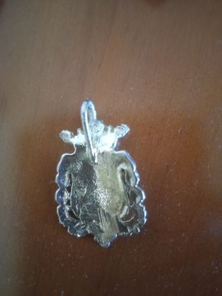 Medalla Virgen del Rocío plateada .