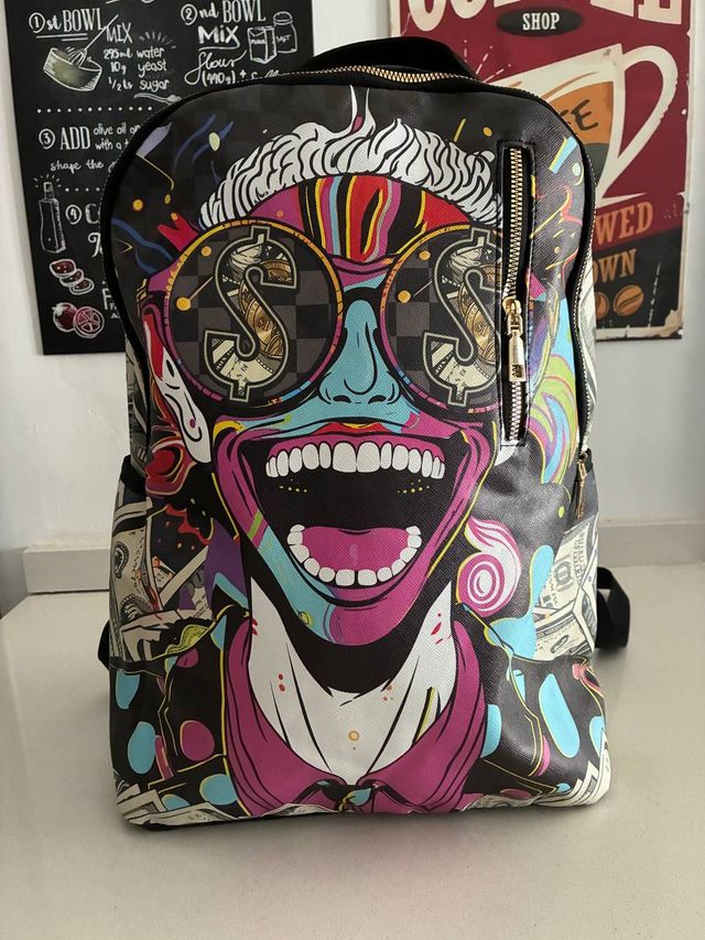 Mochila estampada multicolor