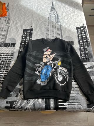 Sudadera negra Popeye talla M