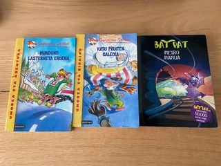 2 Geronimo Stilton y 1 Bat Pat