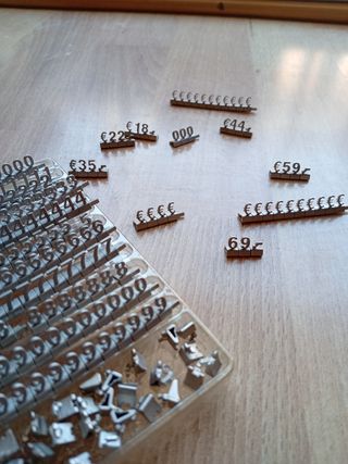 Letras precio escaparate
Especial joyeria/plata