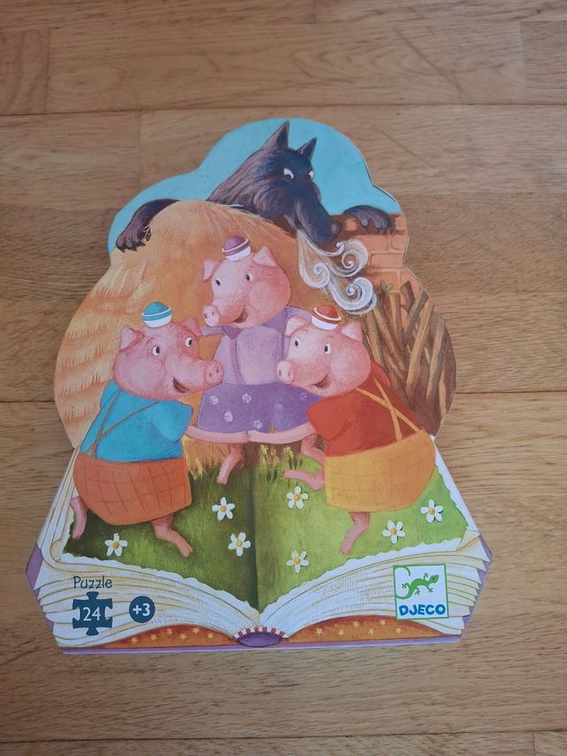 Puzzle Djeco 3 cerditos 24 piezas