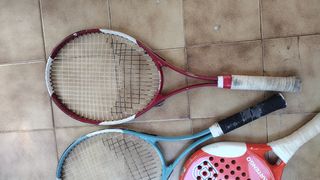 2 Raquetas Tenis + Pala Pádel