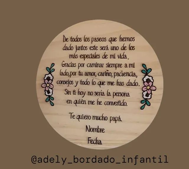 Base redonda madera: 8cm