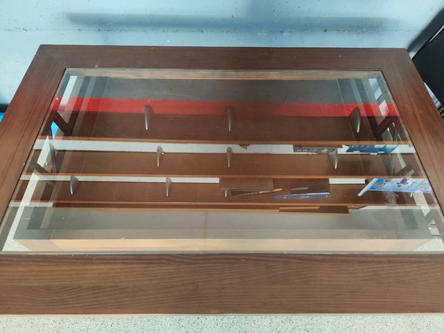 Mesa centro elevable marrón