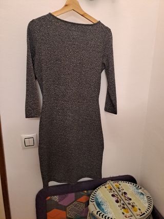 Vestido fiesta Orsay gris plata