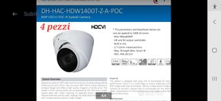Kit video sorveglianza Dahua16 CH CON 6 telecamere
