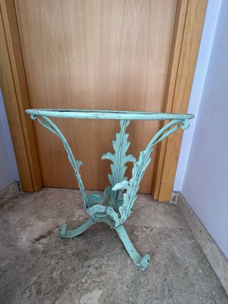 Mesa metal vintage turquesa