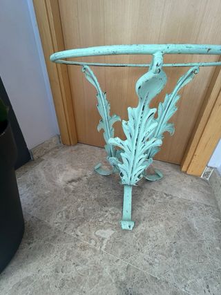 Mesa metal vintage turquesa