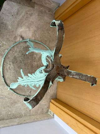 Mesa metal vintage turquesa