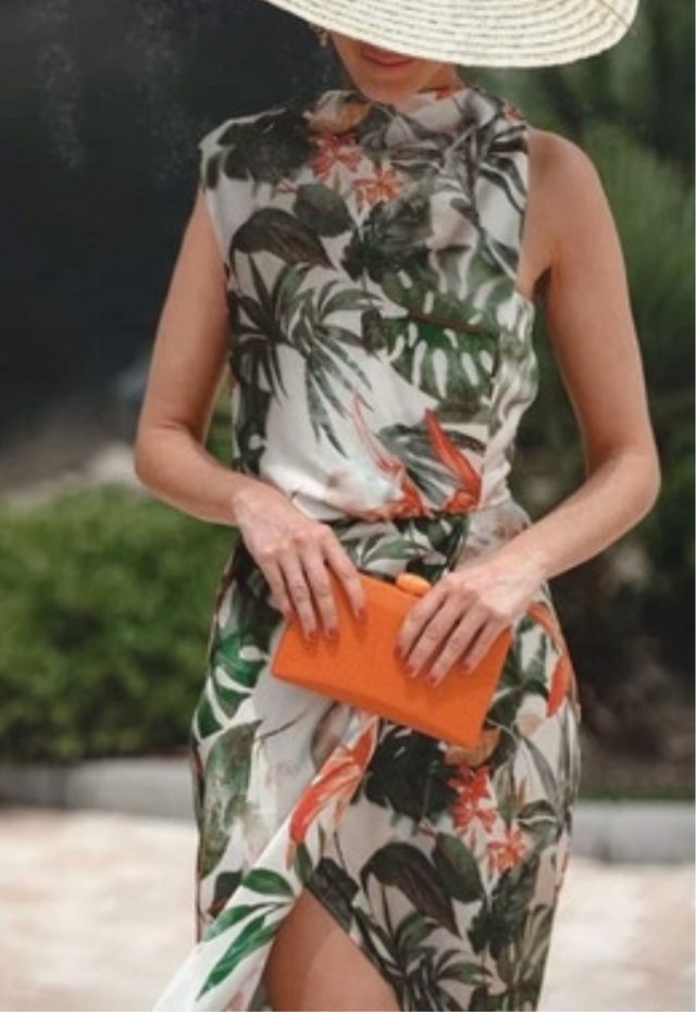 Vestido midi tropical