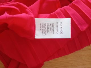 Blusa rossa plissettata tg M
