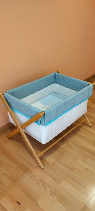Minicuna bebé - Madera natural