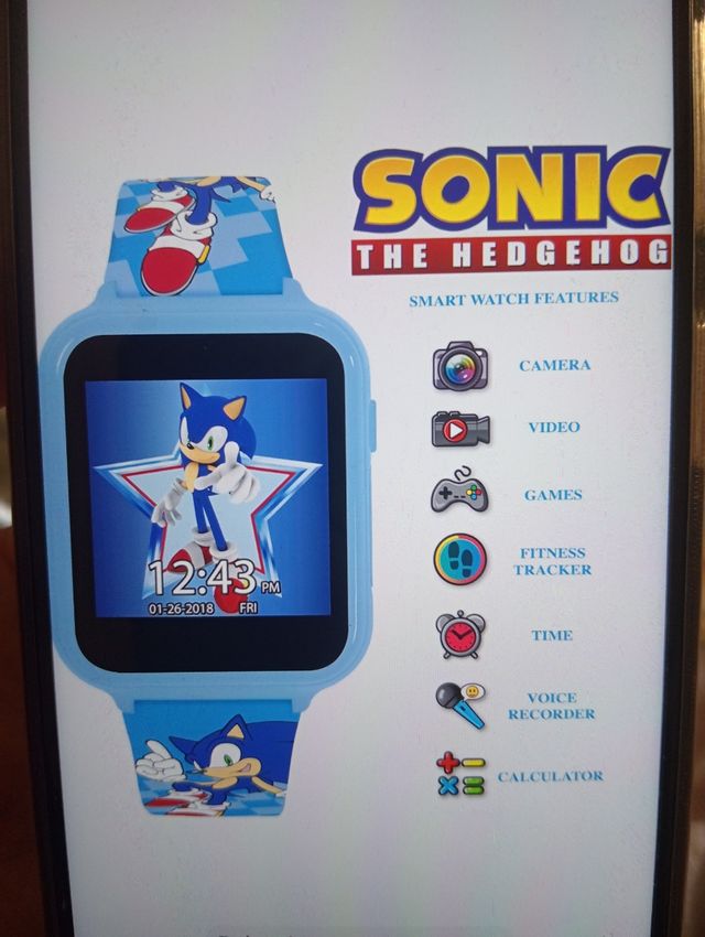 Reloj Sonic SNC4055: Cámara, Videojuegos