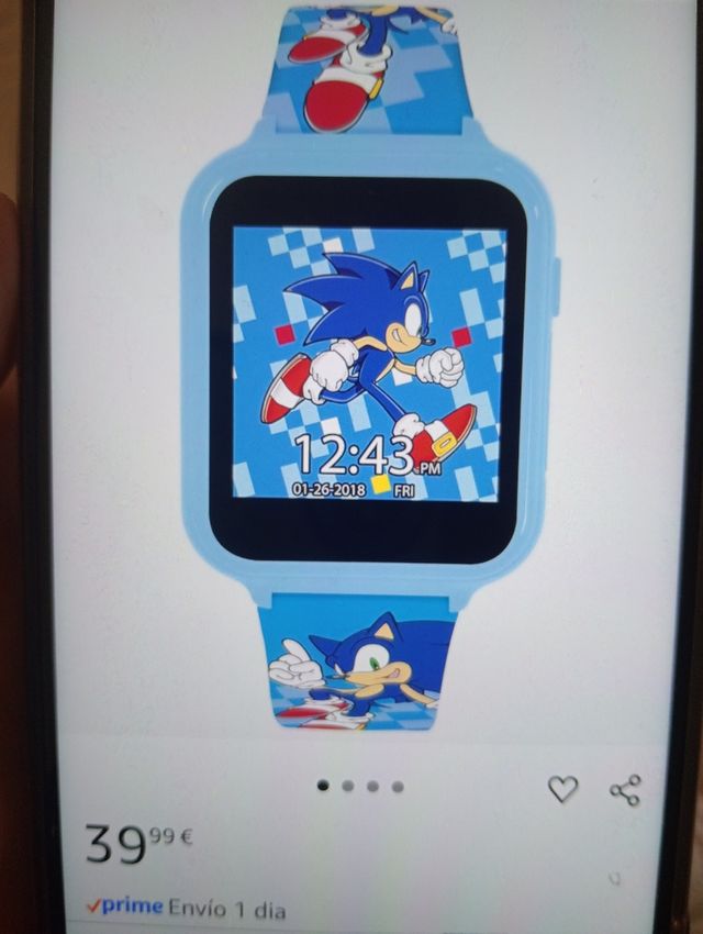 Reloj Sonic SNC4055: Cámara, Videojuegos