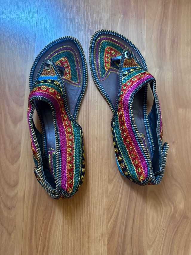 Sandalias multicolor mujer