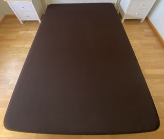 Base tapizada marrón 150x200cm - 6 patas