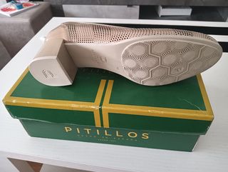 Zapatos Pitillos beige mujer, talla 40