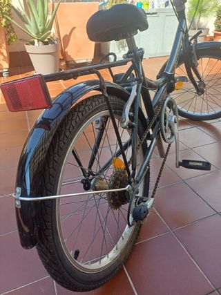 Bicicleta plegable negra
