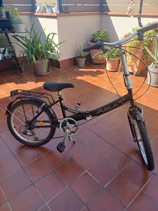 Bicicleta plegable negra