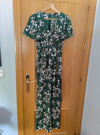 Mono H&M verde estampado - Talla S