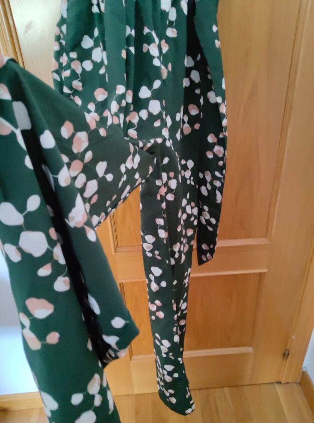 Mono H&M verde estampado - Talla S
