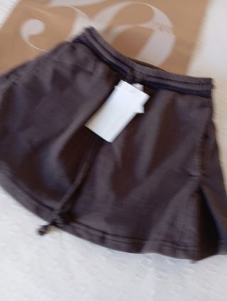 Minifalda marrón Zara