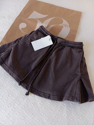 Minifalda marrón Zara