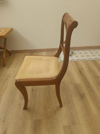 6 Sillas comedor madera - beige