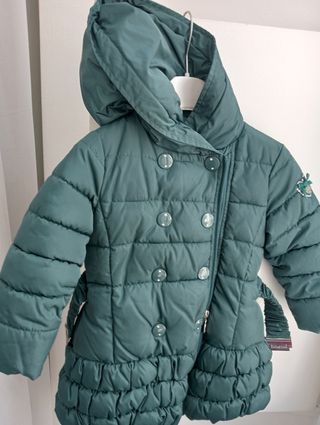 Piumino bambina verde, tg. 8