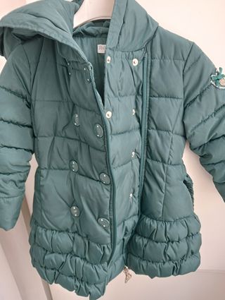 Piumino bambina verde, tg. 8
