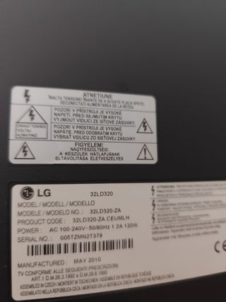 TV LG 32" negra