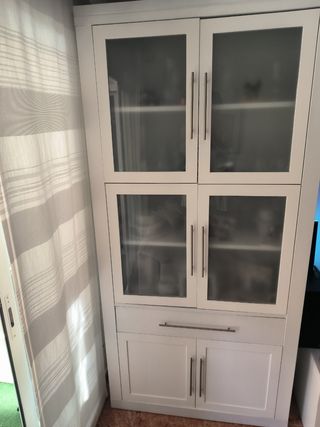 Vitrina blanca 100x40x200 cm