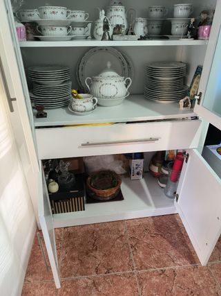 Vitrina blanca 100x40x200 cm