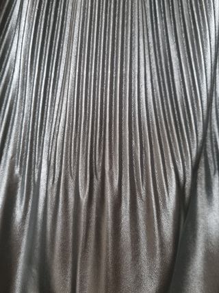 Falda plisada negra cuero sintético XS
